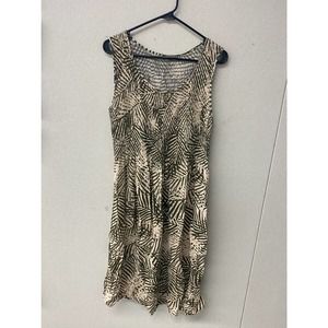 Palm Print Dress Sleeveless No Tags